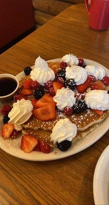 Berry pancakes. I already ate the sides.