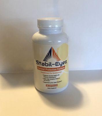 Our new StabilEyez Nutritional supplement for keratoconus.