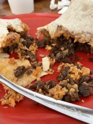 Nasty regular burrito with asada... the asada was so hard it was crunchy and touch like beef jerky.