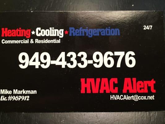 Info for our technician, Mr. Markman. Very professional and did a first class job repairing our furnace.