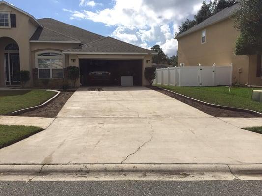 Had both sides of my driveway done...cant wait to get my rocks, plants and lighting done!