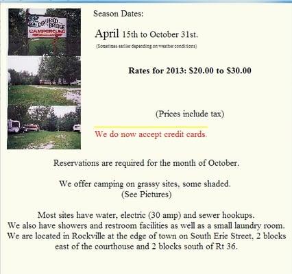 Rates from April 15th to October 31st.