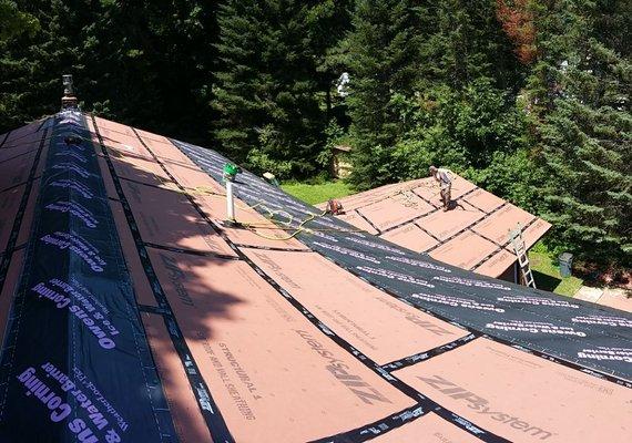 When replacing sheathing, we use zip-system plywood. A sturdy, weather resistant plywood designed here in Maine and a 30 year warranty.