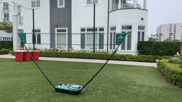 Giant game rentals. Giant badminton's, gist beer pong.