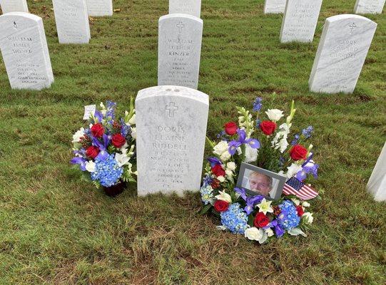 Arrangements for my husband service and burial