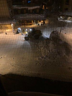 Snowplow outside my room at 3 in the morning