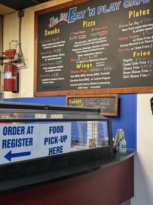 Menu and instructions.