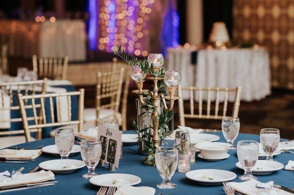 Tables set up by Angelica