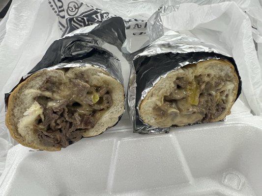 Steak & cheese w/banana peppers