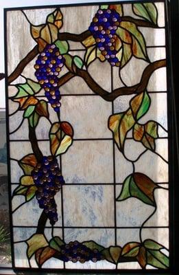 Window with Grape Design, Very colorfu!