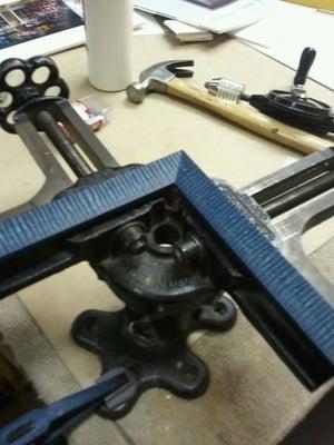 My first framing join, at Prestige Framing Academy!