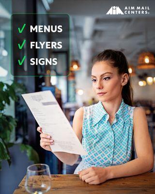 We print projects for businesses and all types of organizations.