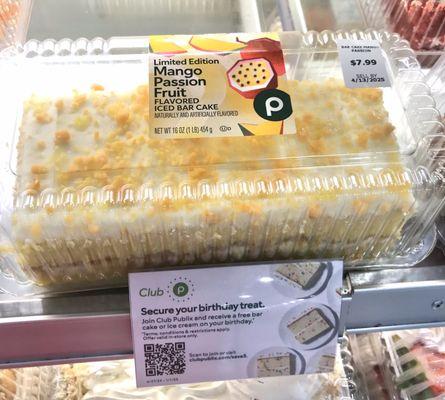 Mango passion fruit bar cake - I had a 1/2 coupon since it was my half birthday