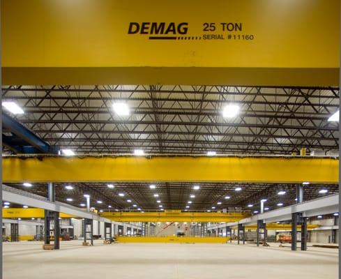 A recent, major project for a client using DEMAG overhead cranes.