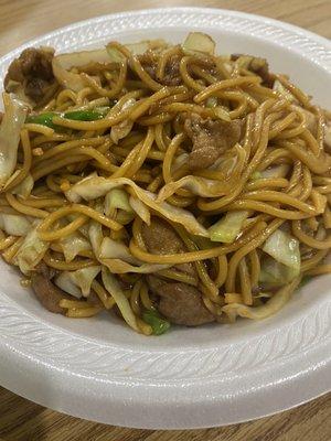 Pork lo mein