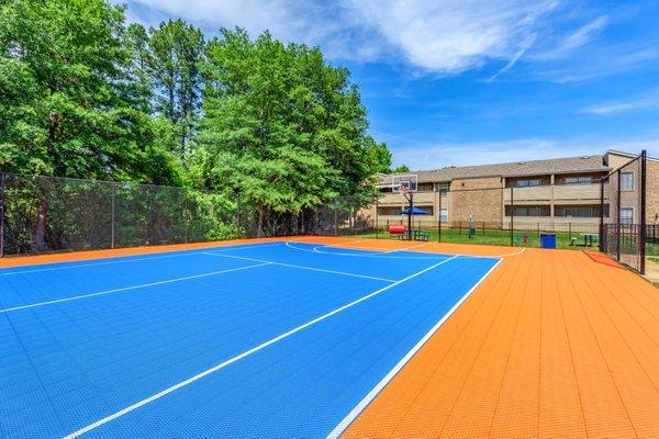 Basketball court at Summer Lake apartments in Longview, Texas.