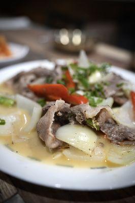 Beef and vegetable platter