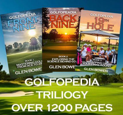 More 350 golf terms explained in easy to understand descriptions in a 3-book set triliogy by golf expert and prolific author Glen Bowen.