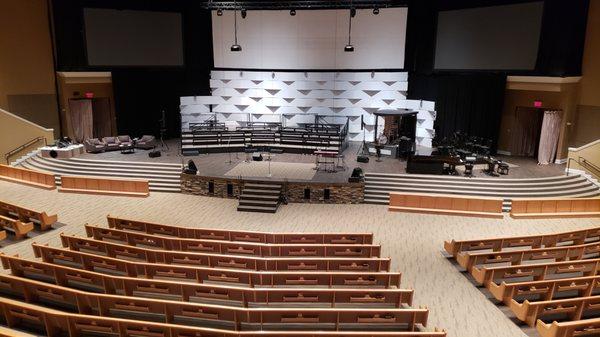 Inside our sanctuary - Stage Left