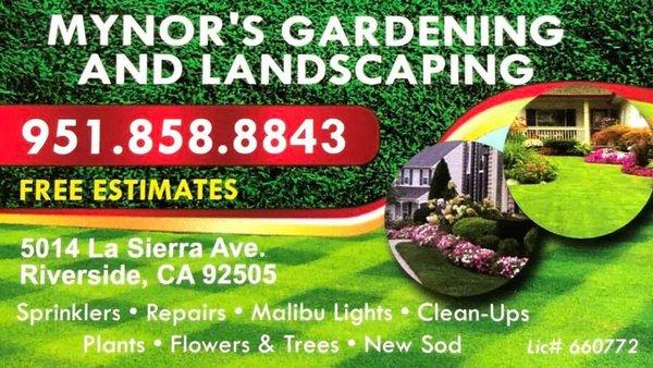 Mynor's Gardening and Landscaping