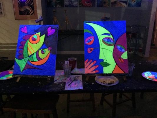 Blacklight Painting Night