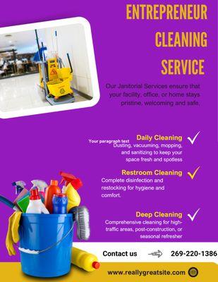 Entrepreneur cleaning service