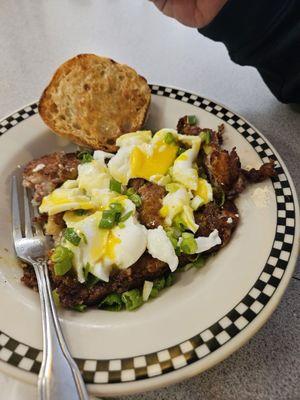 The poached eggs looked so much better than mine