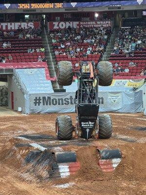 Balanced on two wheels!