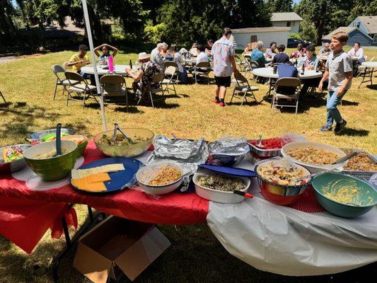 Outdoor summer lunch