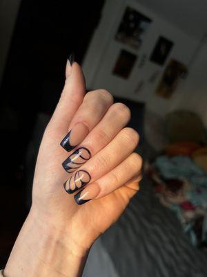 Long Square Acrylic - Butterfly Wings