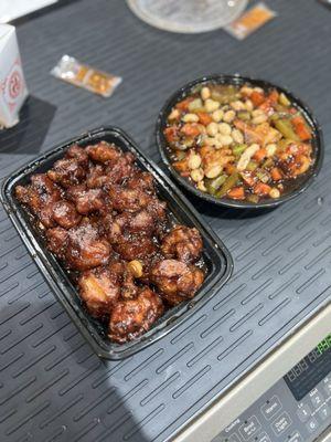 General Tso's Chicken and Kung Pao Shrimp