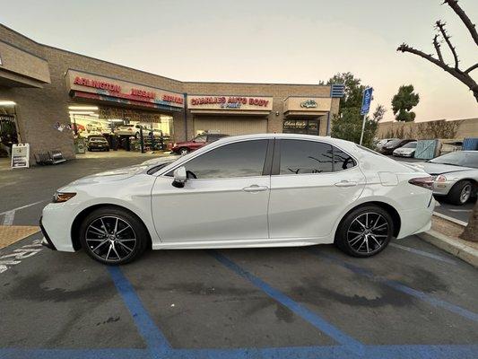2023 Toyota Camry 15% front 5% rear window 70% windshield full ceramic