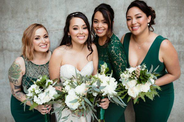 Beautiful wedding makeup! Also.....two microblading client's of Mandie's on the left (bride & bridesmaid).