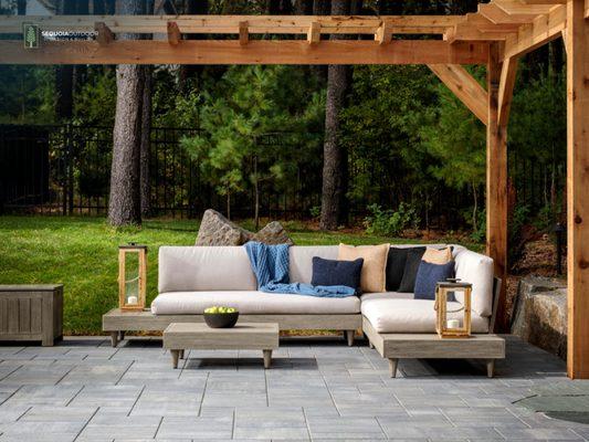 Small backyard remodel with patio pavers and pergola