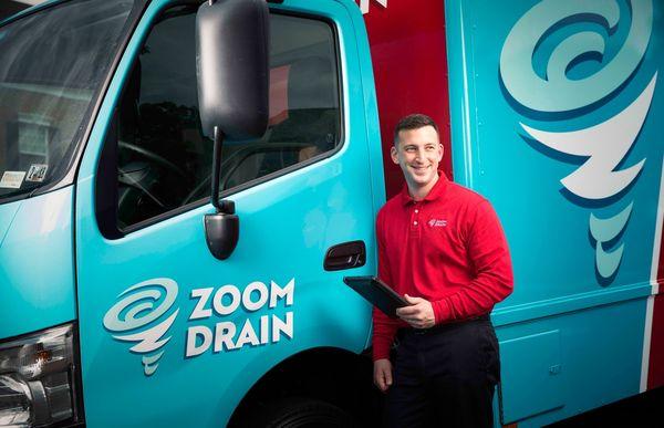 Technician ready to service a neighborhood near you. Drains, Sewers, Pipes, Service