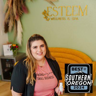 Owner of Esteem Wellness is a 2x winner of the best of Southern Oregon.