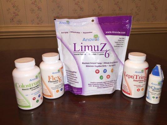 Then came Anovite. Colostrum 6, Flex6, OxyQuest, LimuZ6, and LepiTrim6.