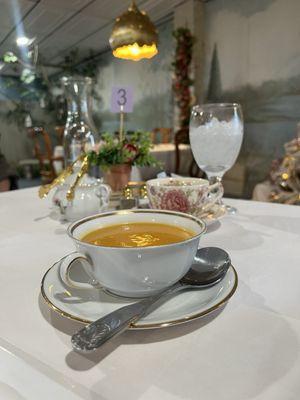 Delicious seasonal soup - butternut squash bisque