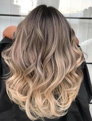 Color melt with  blonde balayage