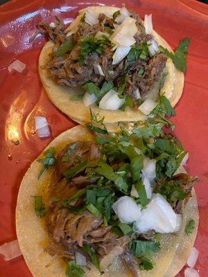 Beef $1 tacos, I asked for no hot sauce.