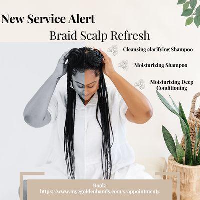 When you are not ready to take the braids down but your scalp needs attention. Come see me :)