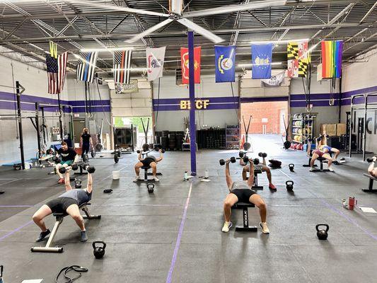 Group class bench press work