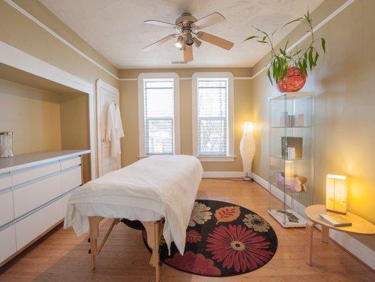 enjoy skin care and waxing in this beautiful treatment room