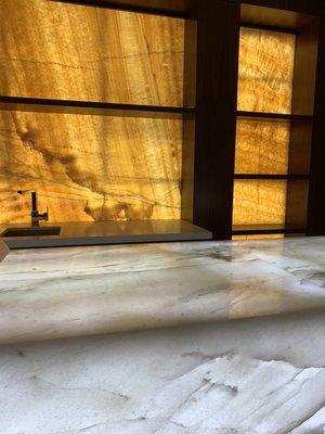 Back kit onyx wall abs backlit onyx counter top