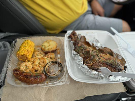 Cajun Rice Cajun Attack and Famous Turkey Leg