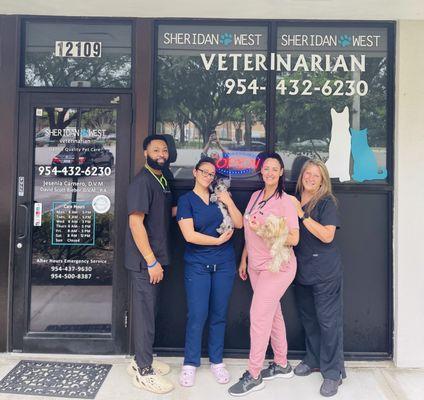 This is the doctor and her staff