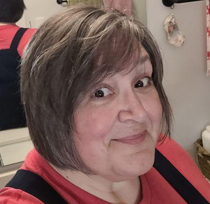 Cheryl listened to what I thought I wanted and then added her professional touch. I absolutely LOVE this cut. Thank you!!