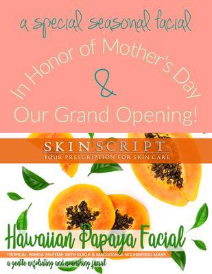 Seasonal Facial for May 2019