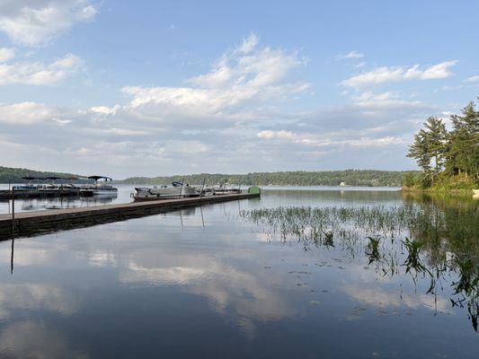 View of docks from boat launch