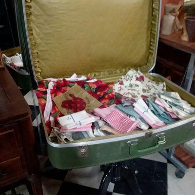 Quilting squares and rag rug remnants available for purchase